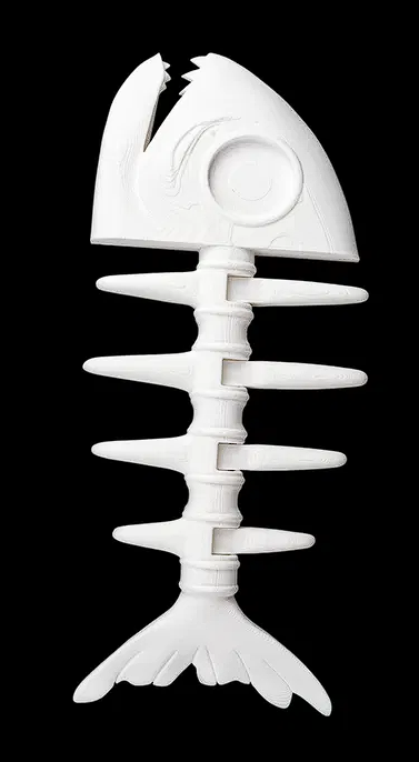 Fish Skeleton Key Holder – 3D Printed Wall Mounted Nautical Key Rack