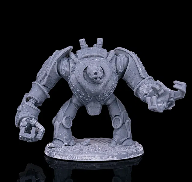 75mm Resin Miniature Mech Figure – High Detail Sci-Fi Robot Model – Unpainted Collectible for Painting (Gray or Black)