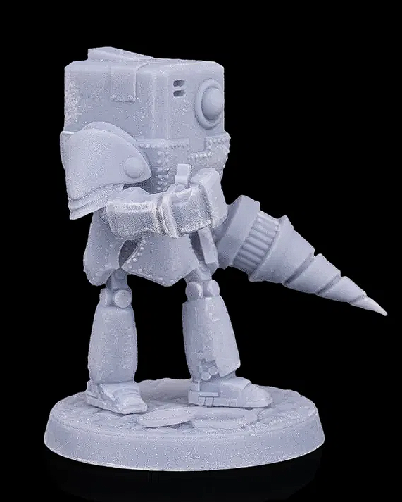75mm Driller Drone Resin Miniature – Sci-Fi Robot Figure – Unpainted Model Gray for Painting
