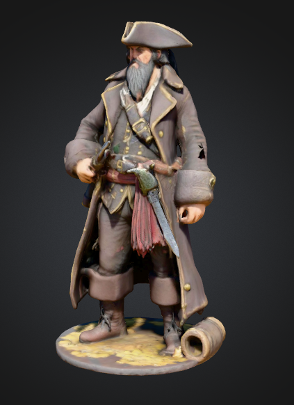 3D Printed Pirate Miniature – Resin Figurine – Tabletop RPG / Display Model – 5 inch