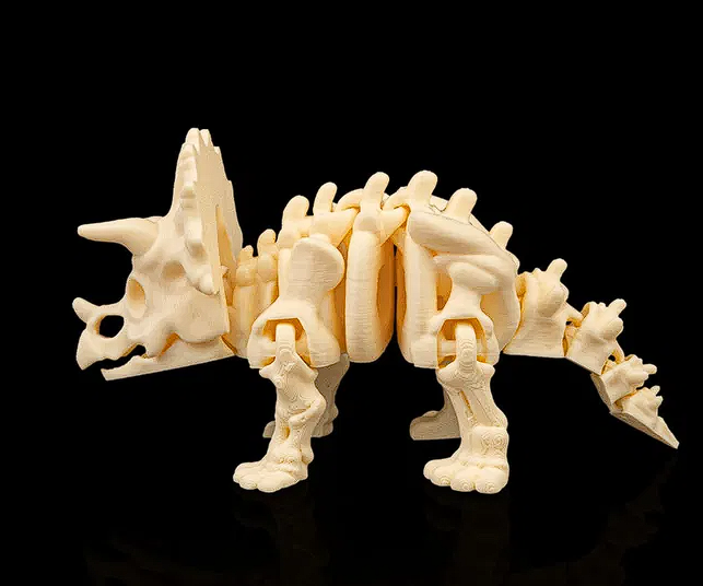 🦴 3D Printed Fossil Art: Detailed Triceratops Skeleton Figure 🦕