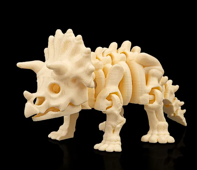 🦴 3D Printed Fossil Art: Detailed Triceratops Skeleton Figure 🦕