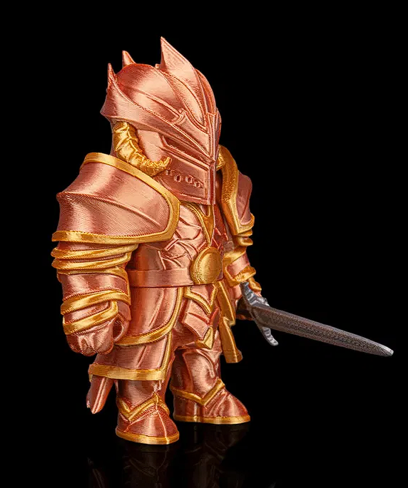 Fantasy Knight Figure – Armored Warrior Collectible – Metallic Finish