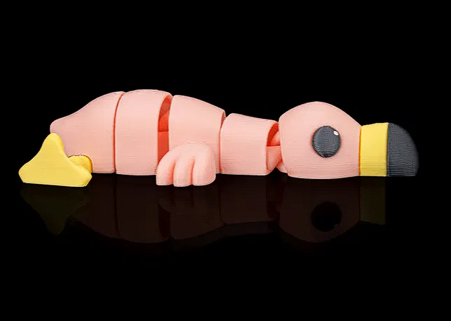 BuildInk™ 3D Printed Articulated Chick Figurine – Cute Flexible Display – Desk Decor Collectible – 4 x 4 x 1 Inches