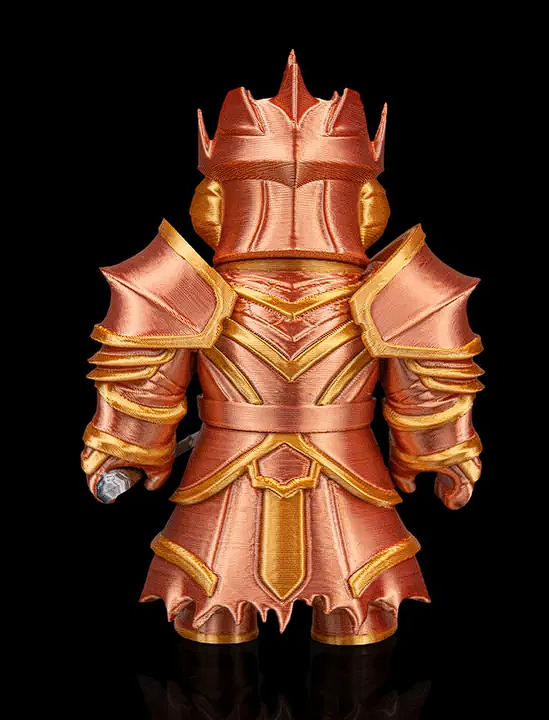 Fantasy Knight Figure – Armored Warrior Collectible – Metallic Finish