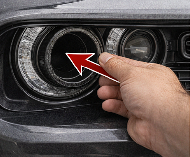 BuildInk™ Headlight Cold Air Intake Ring with Grille – Compatible with Dodge Challenger 2015–2021 – 3D Printed Automotive Accessory