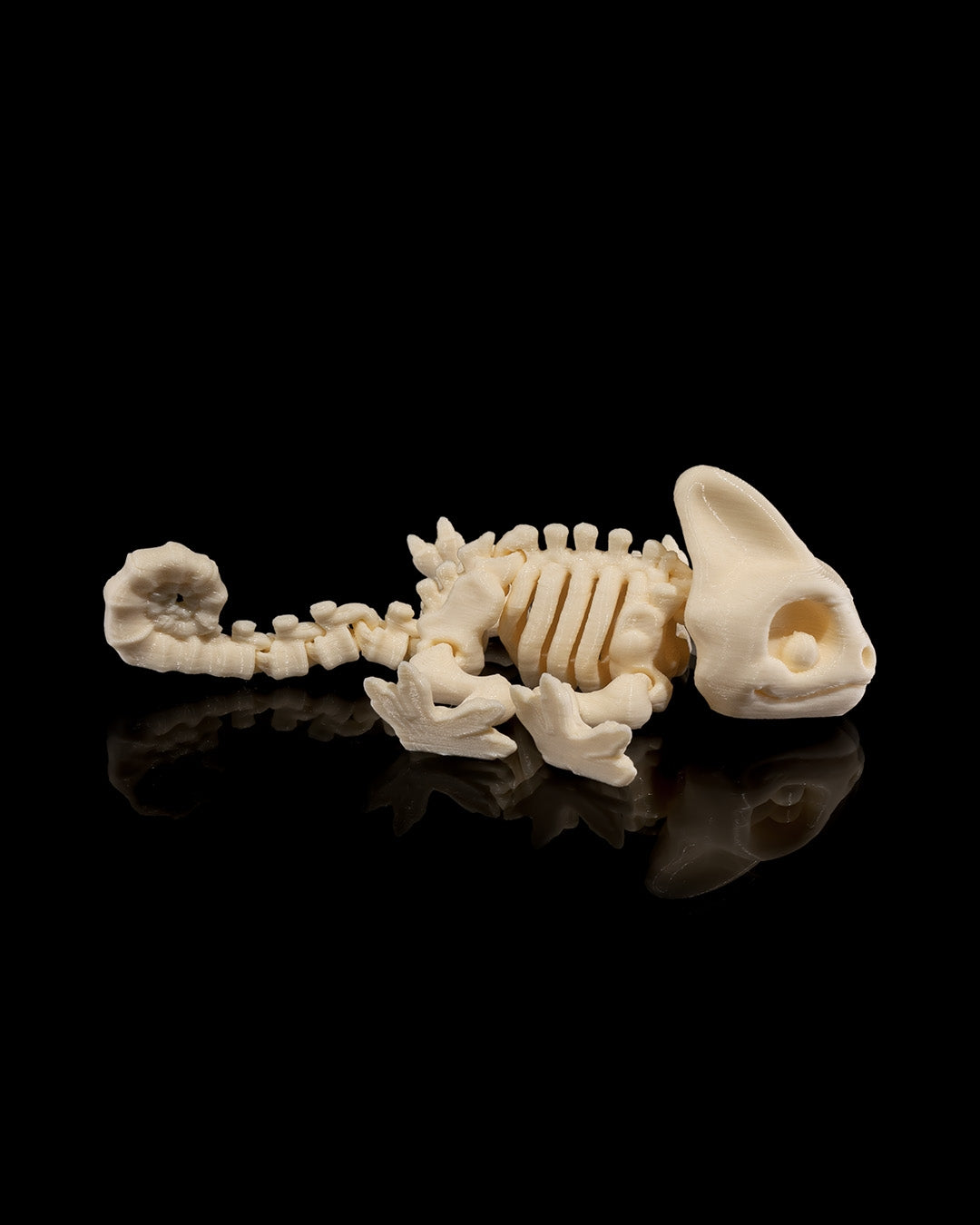 Articulated Skeleton Chameleon – 3D Printed Flexible Figure – 6 cm – Single