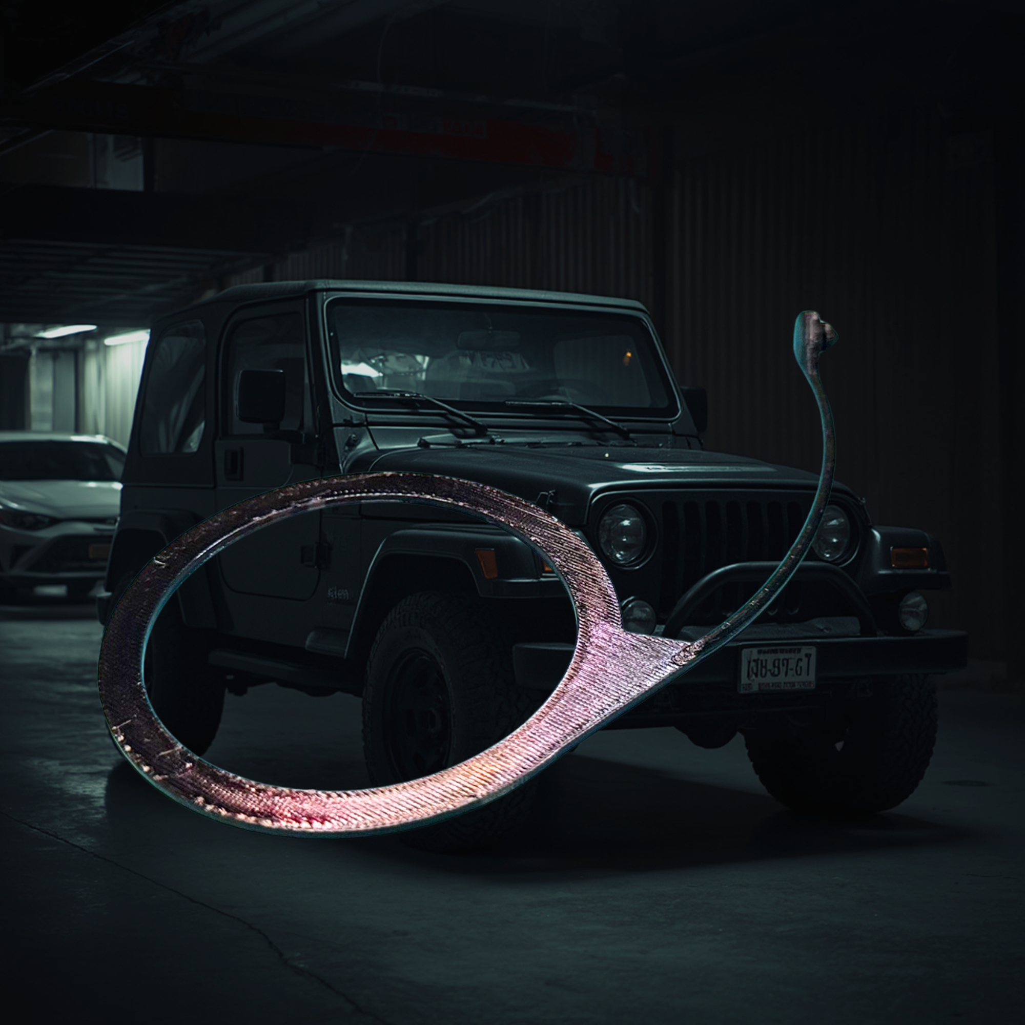 Gas Cap Tether Retainer Ring for Jeep Wrangler TJ 1997-2006 Fuel Cap Strap TPU