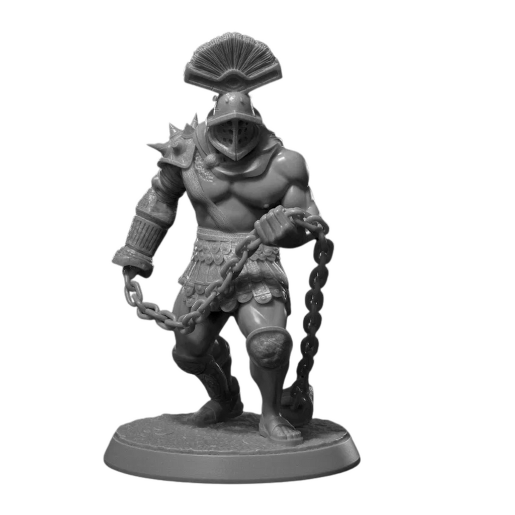 BuildInk Murmillo Gladiator Miniature – 32mm & 75mm Resin Model – Unpainted