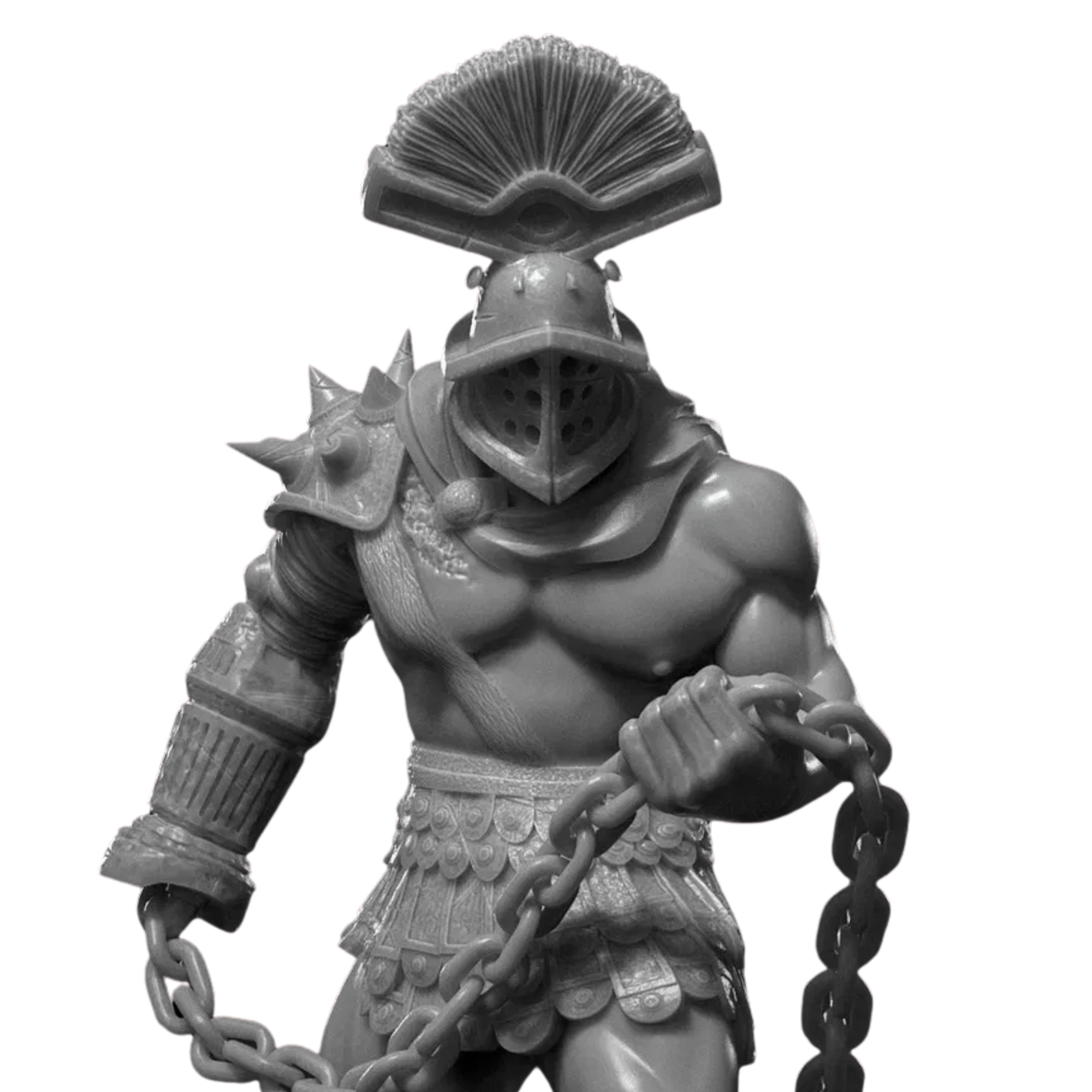 BuildInk Murmillo Gladiator Miniature – 32mm & 75mm Resin Model – Unpainted