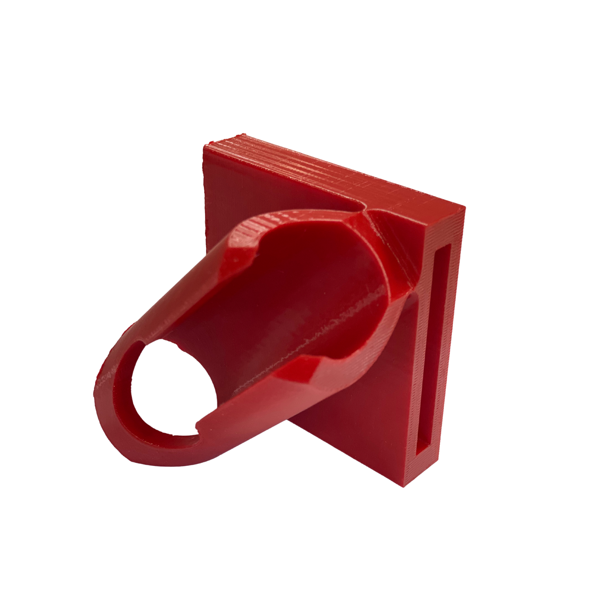 Right-Side Belt Clip Fishing Rod Holder – 3D Printed in Red PETG – Durable & Lightweight