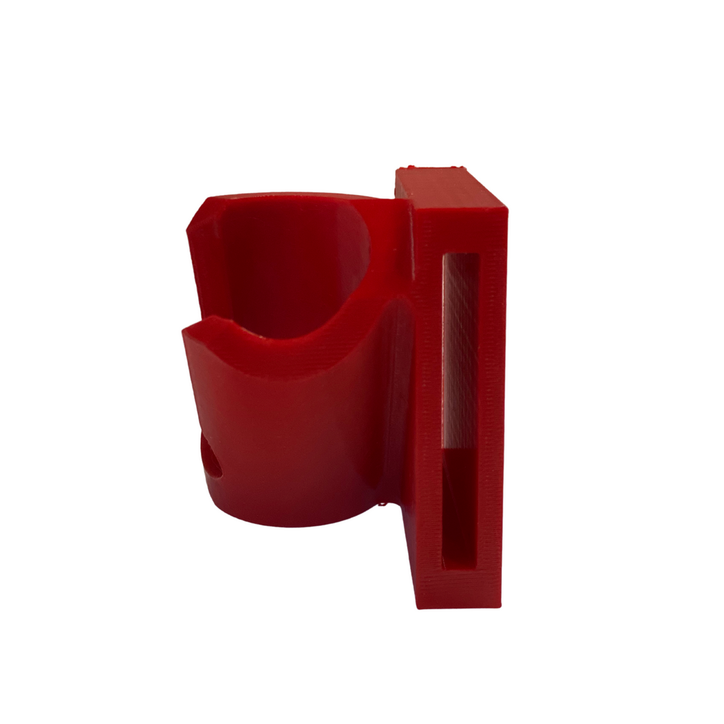 Right-Side Belt Clip Fishing Rod Holder – 3D Printed in Red PETG – Durable & Lightweight
