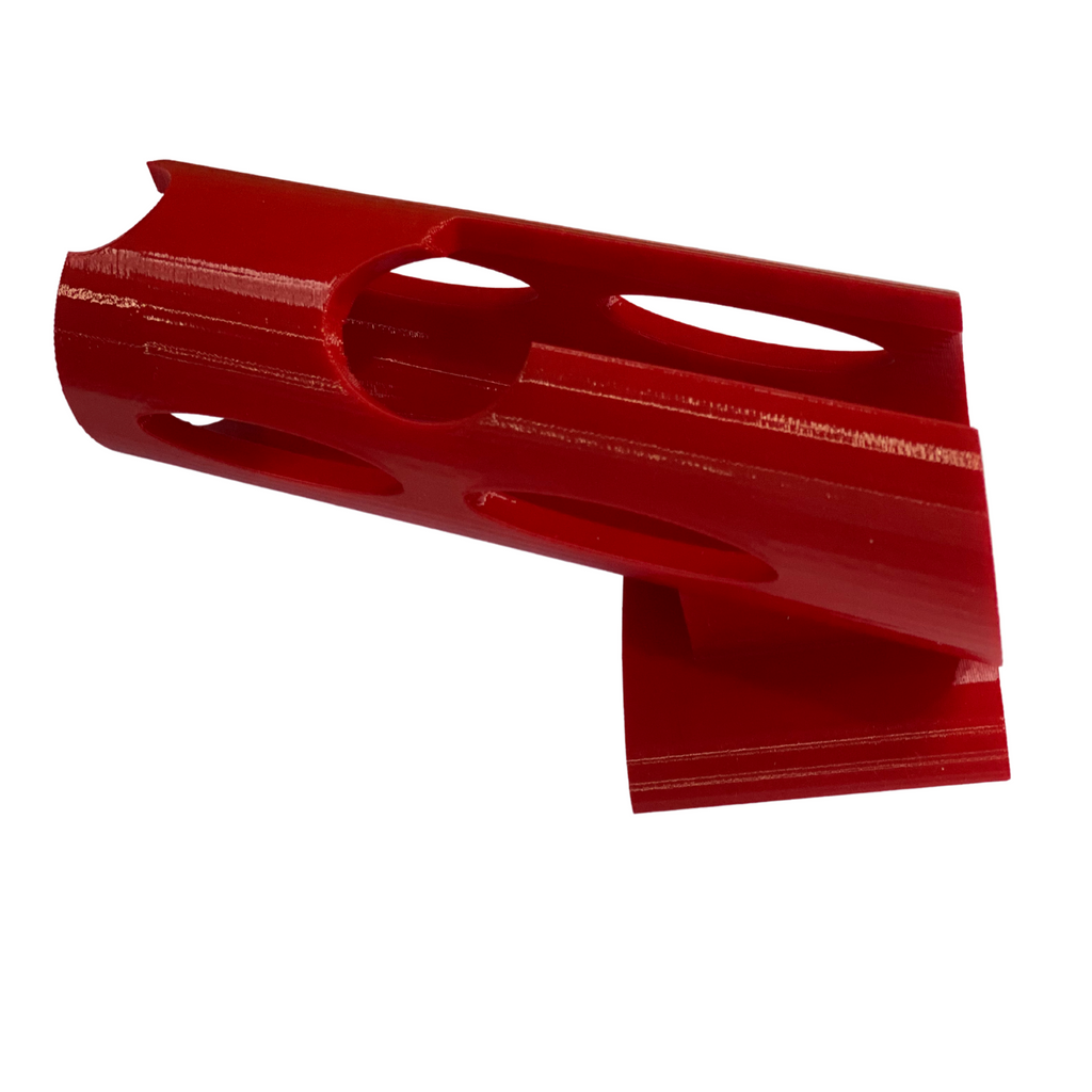 Belt Rod Holder Clip – 3D Printed Fishing Pole Support – Red – Hands-Free Waist Mount