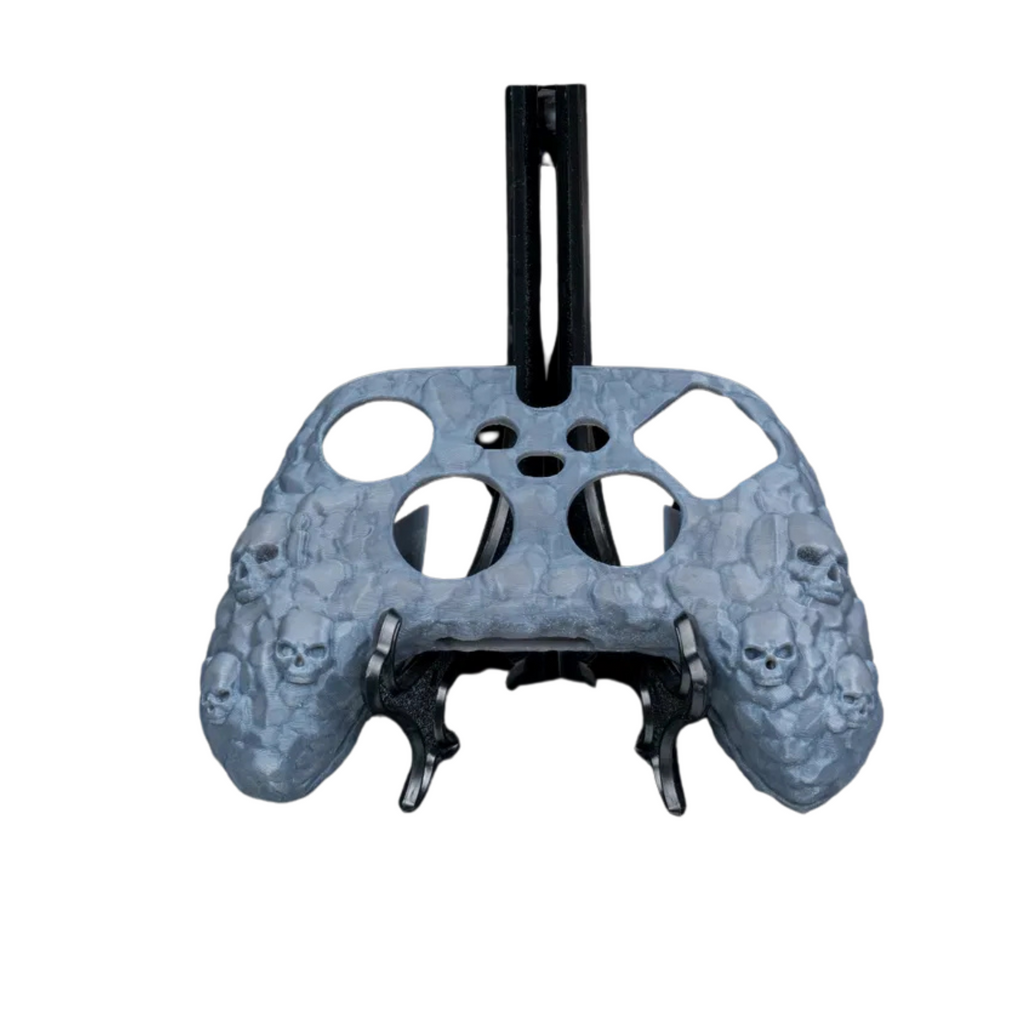 BuildInk Skull Grip Shell for PS5 & Xbox Controllers – 3D Printed Textured Cover with Ergonomic Grip – Gothic Skull Design – Custom Gaming Accessory
