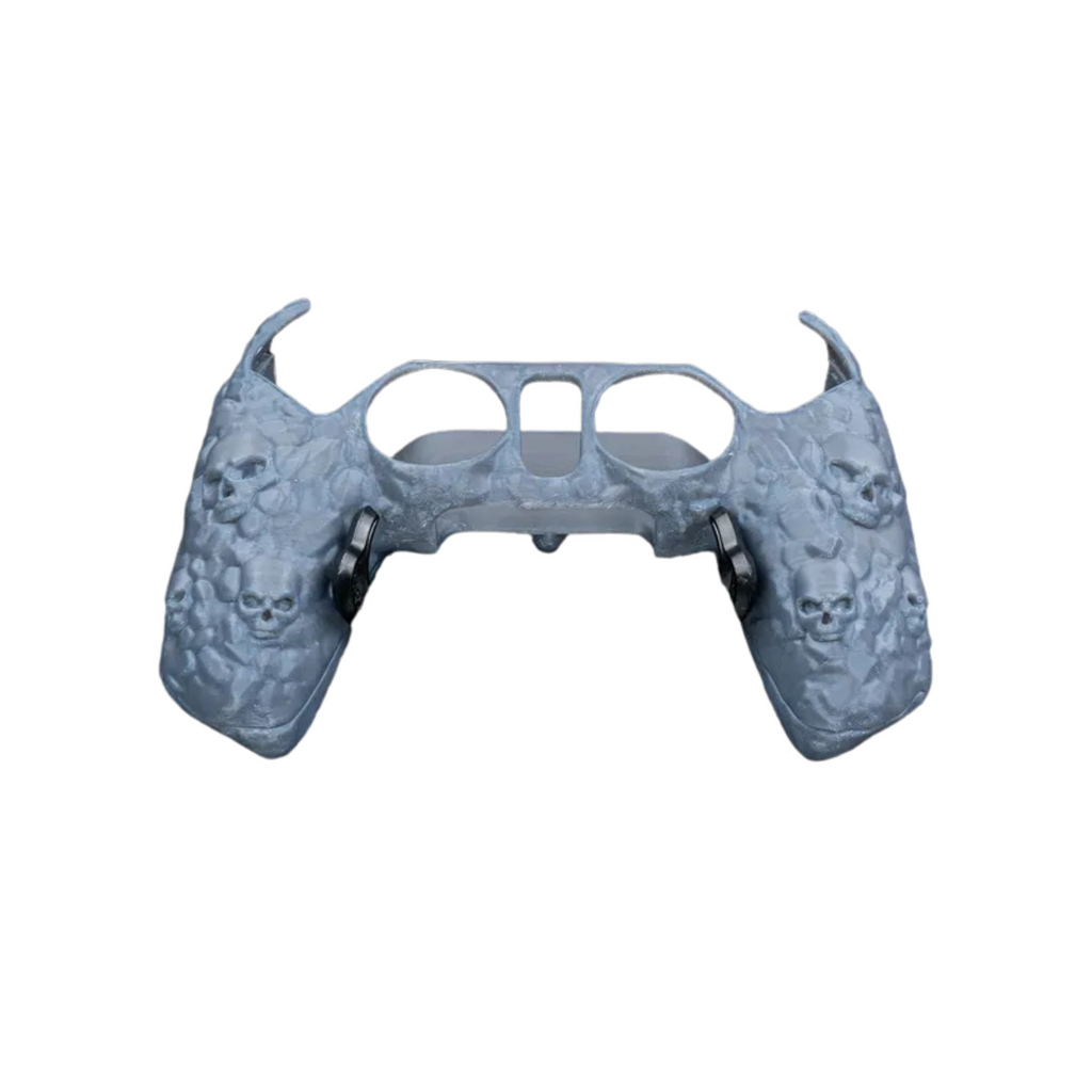 BuildInk Skull Grip Shell for PS5 & Xbox Controllers – 3D Printed Textured Cover with Ergonomic Grip – Gothic Skull Design – Custom Gaming Accessory