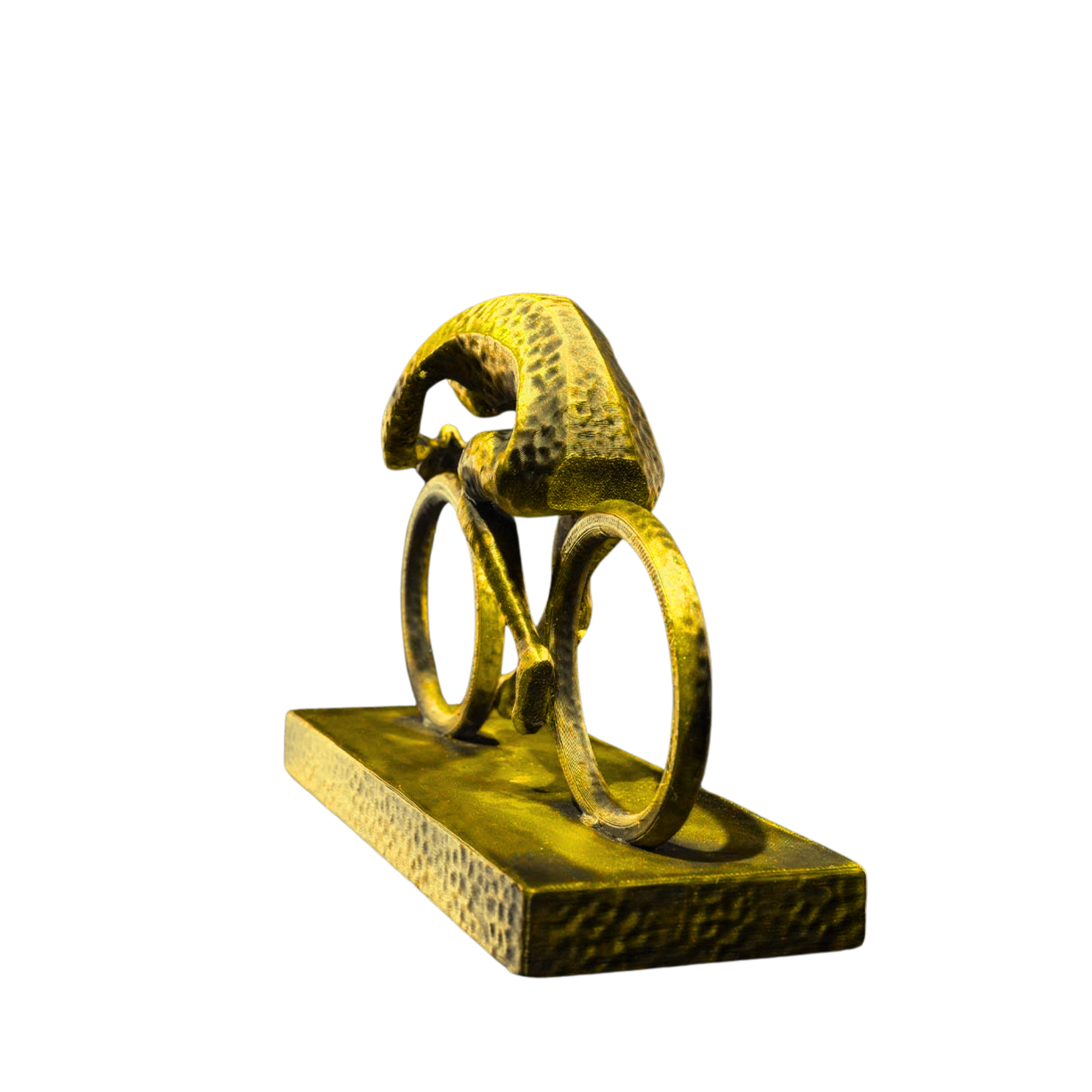 3D Cyclist Yellow Look  Desk Art
