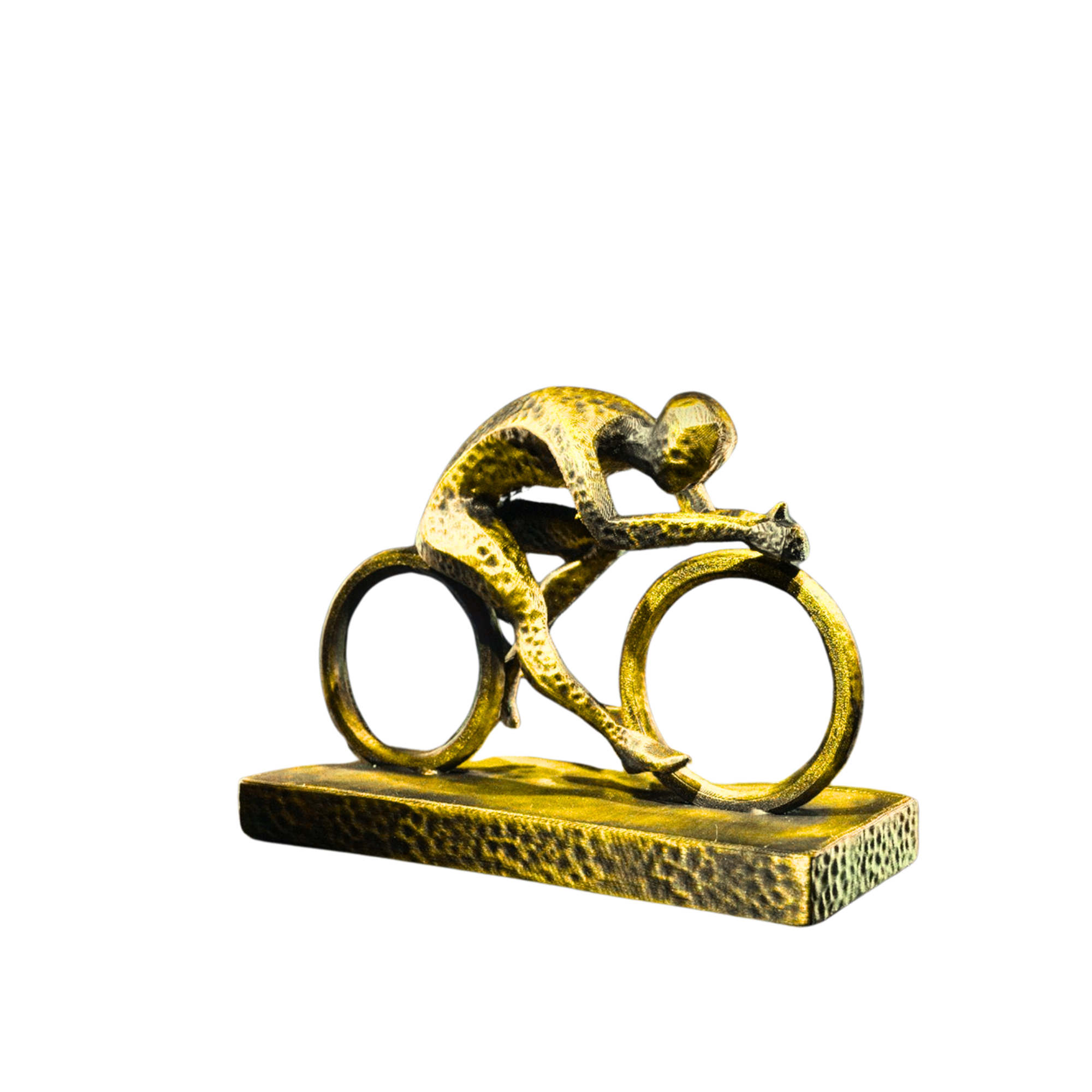 3D Cyclist Yellow Look  Desk Art