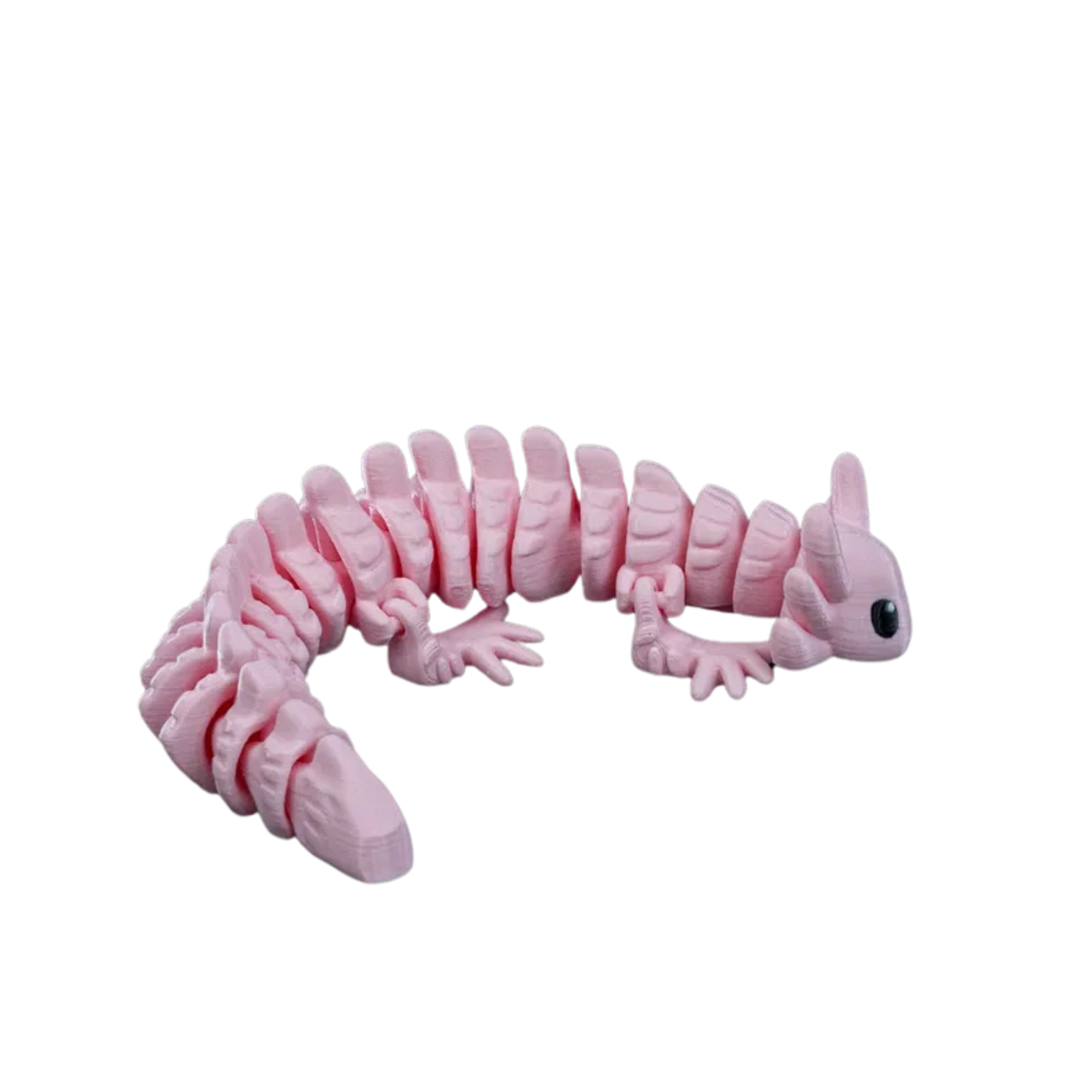 BuildInk Articulated 3D Printed Axolotl – Flexible Desk Pet – 12 Inches