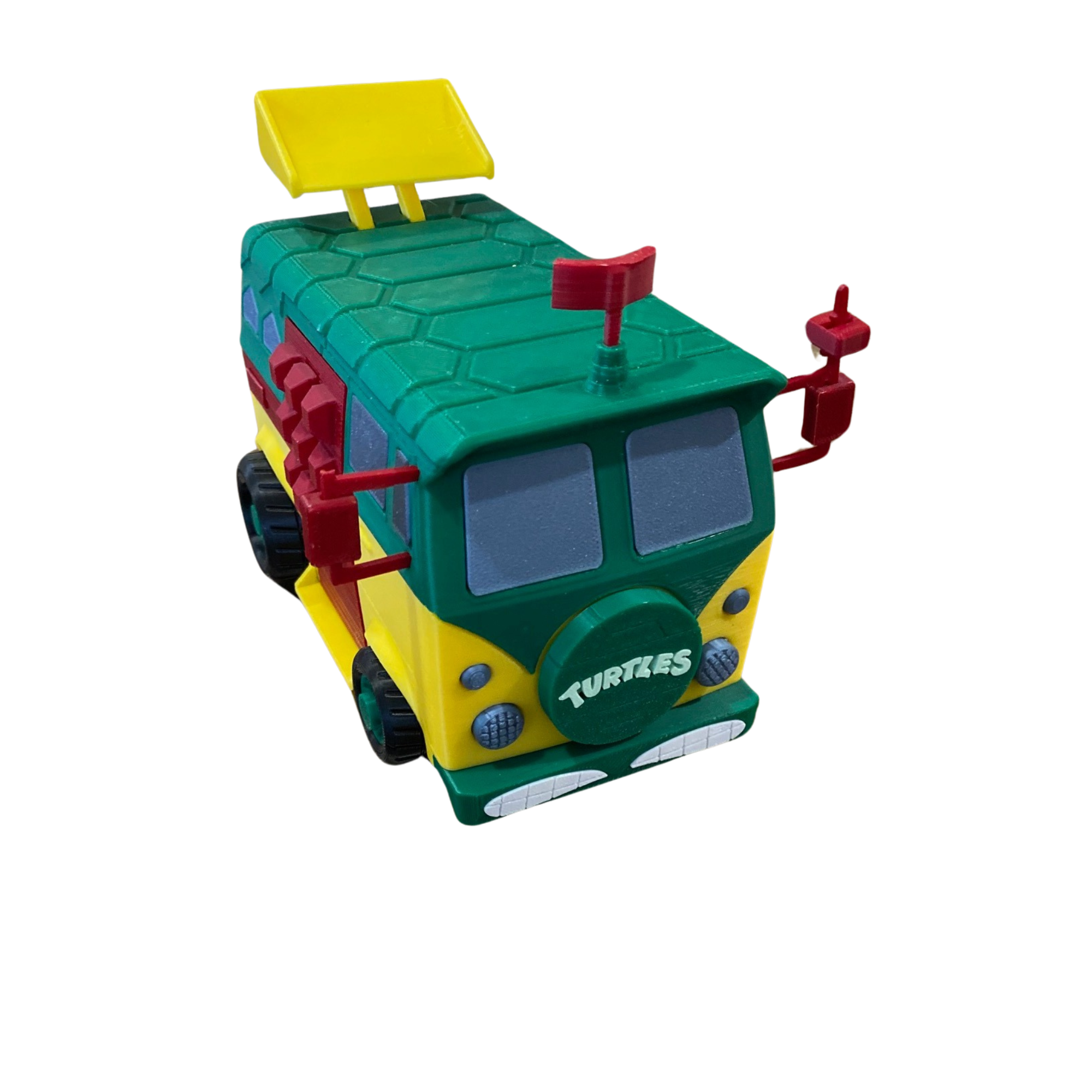 3D Printed Retro Turtle Van – Handmade Fan Display Model – Not a Toy