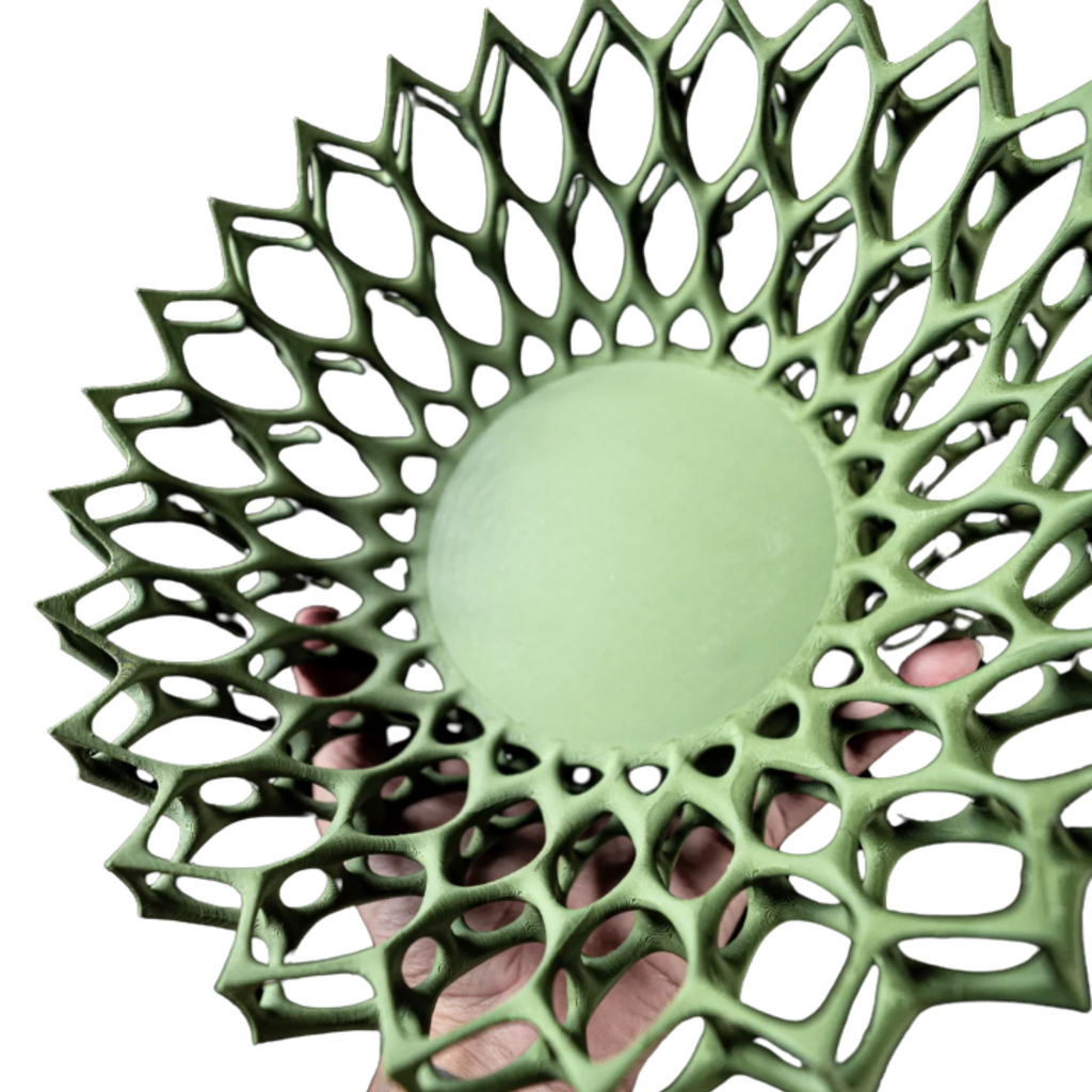 BuildInk™ 3D Printed Decorative Bowl – Modern Lattice Design – 8” Wide Centerpiece – Made in USA