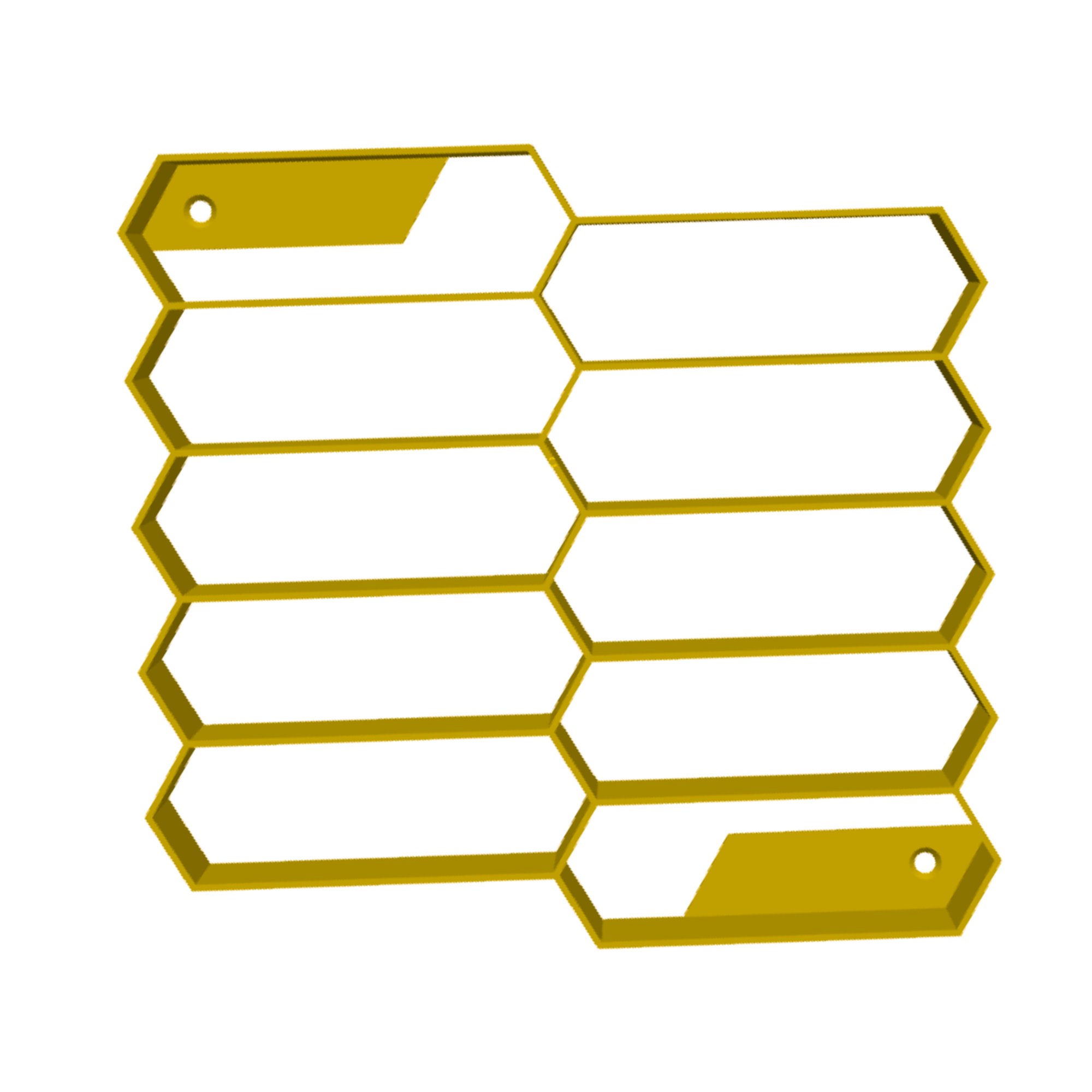 3D Printed Hexagonal Hot Wheels Shelf – Wall Mounted Display Rack – Multiple Color Options