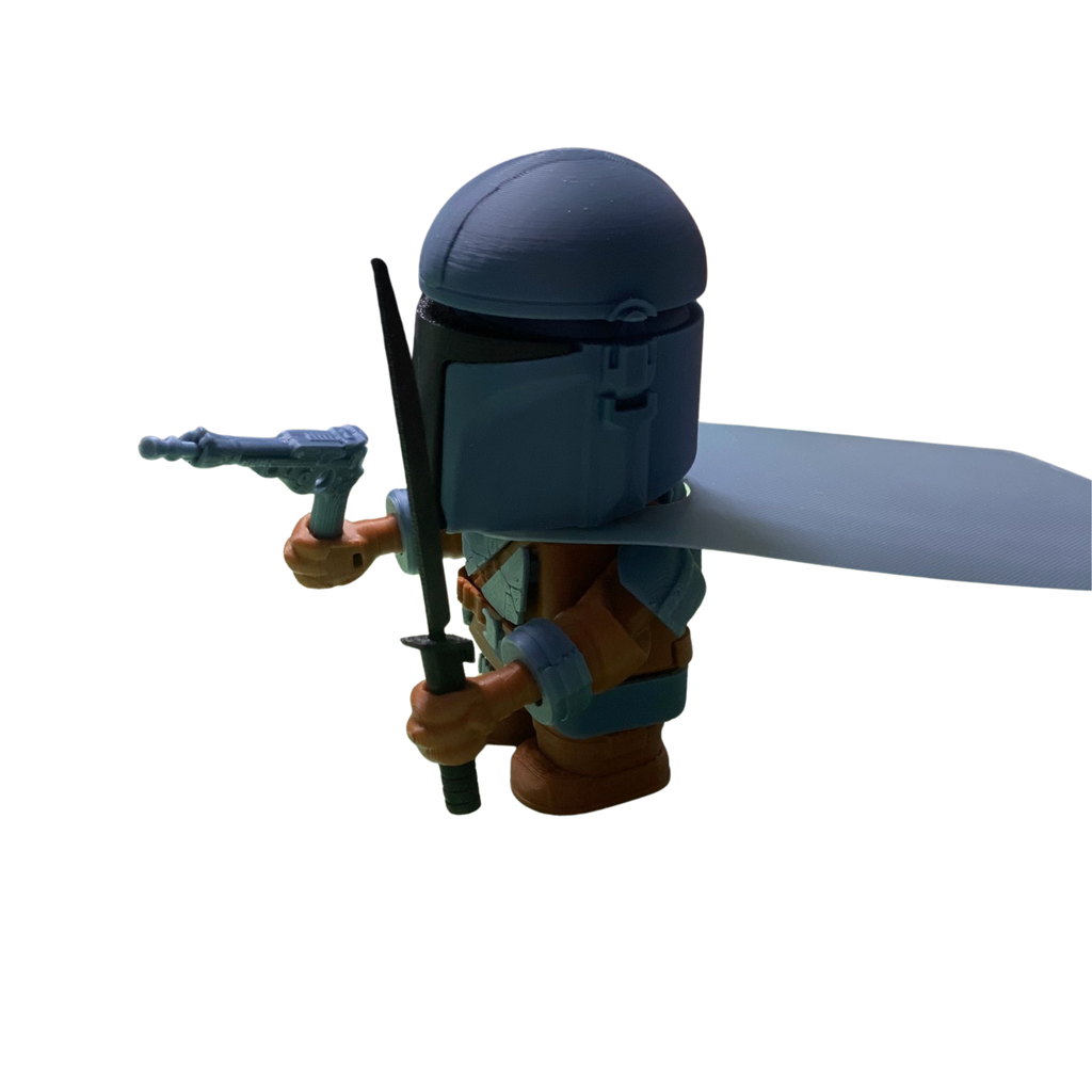 3D-Printed Mandalorian-Style Bounty Hunter Figurine – DECORATIVE DISPLAY ONLY (NOT A TOY)