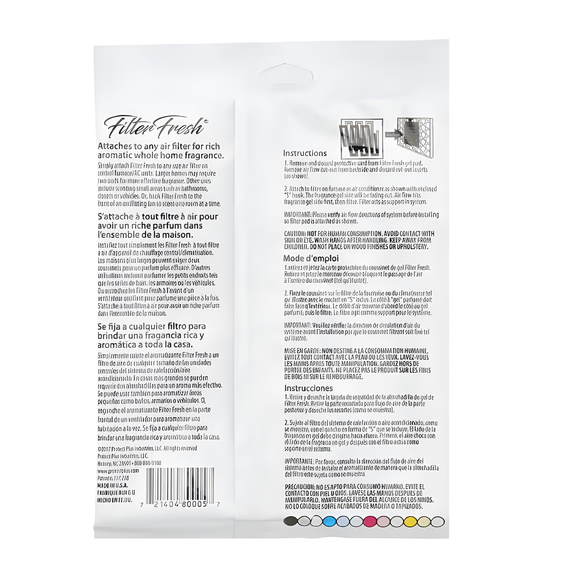 Filter Fresh Cinnamon Whole Home Air Freshener – Furnace & AC Filter Freshener Pads, Warm Cinnamon Scent (6 Pack)