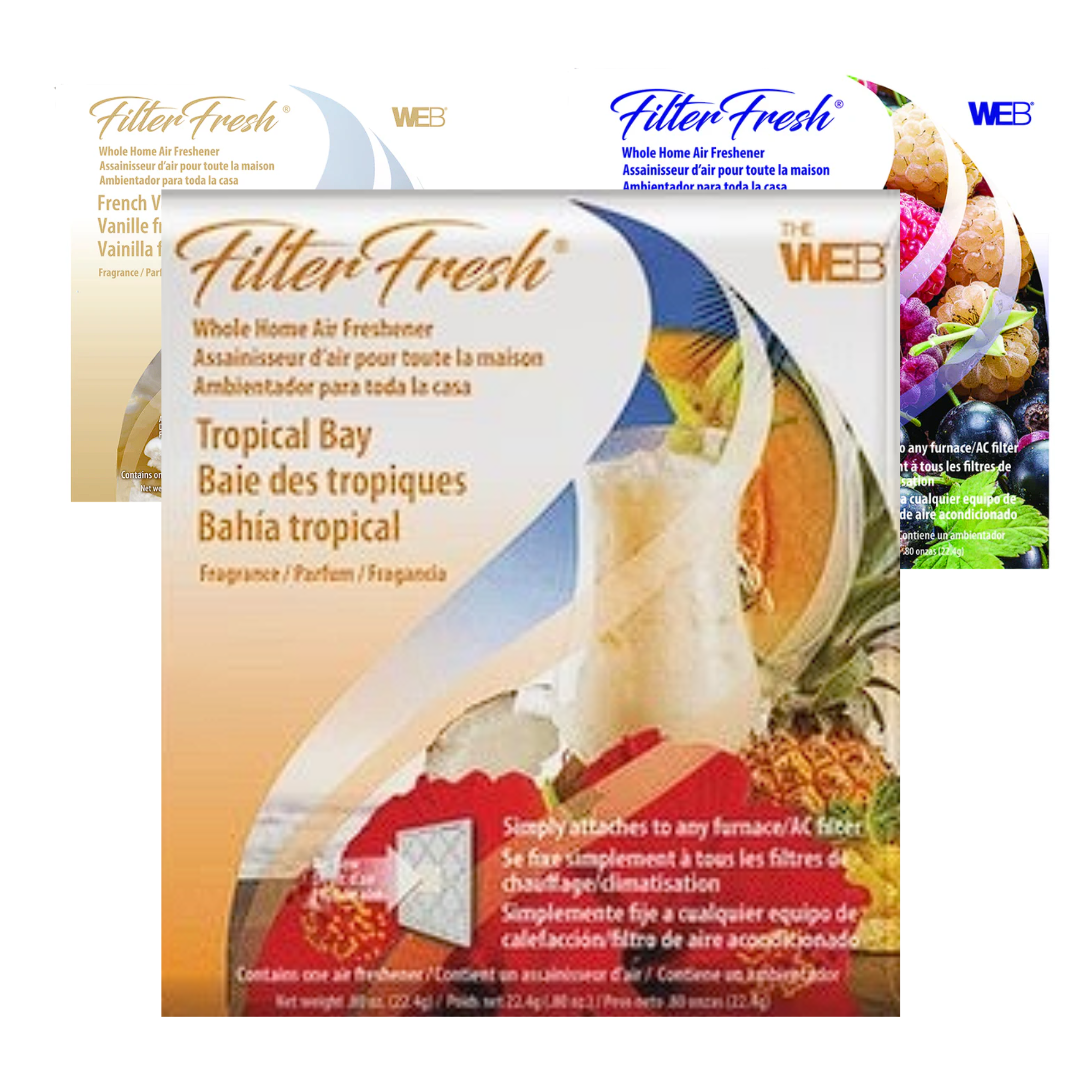 Filter Fresh Whole Home Air Freshener Pads – Furnace & AC Filter Freshener – Assorted Scents (3 Pack)