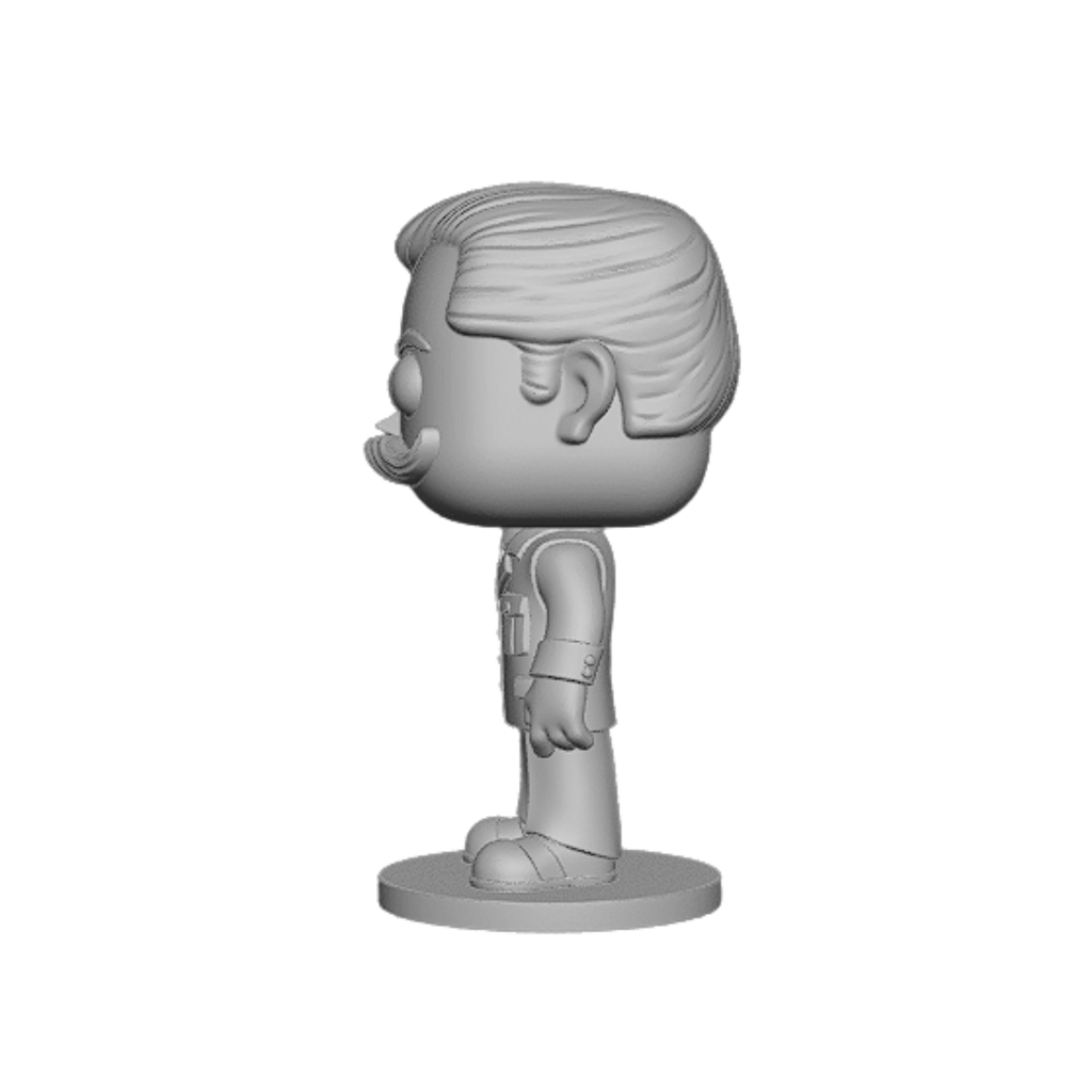 32mm Resin Miniature Figure – “The Dictator” Style Character – Grey/Black – Unpainted
