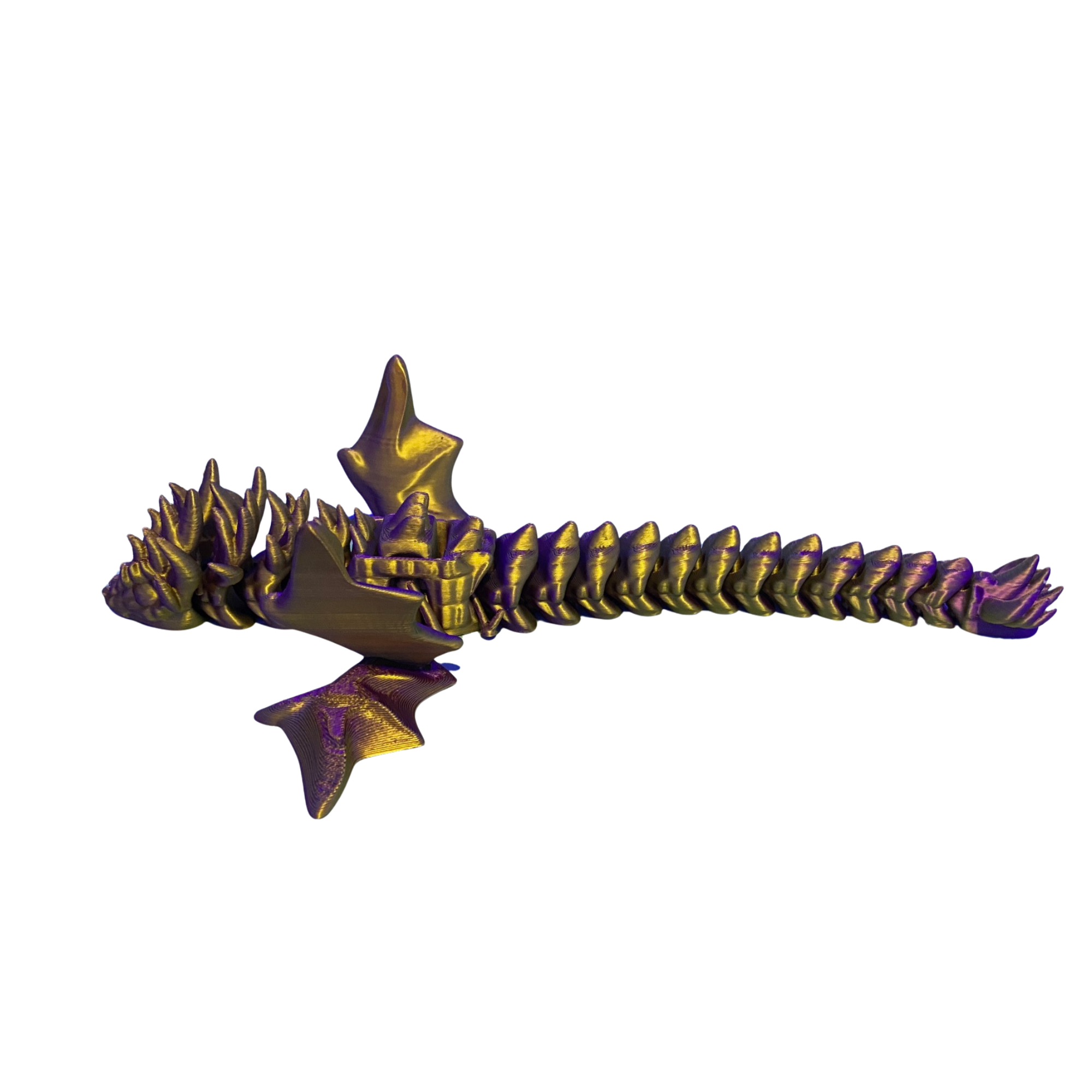 3D Printed Articulated Dragon – 9.5 Inch Flexible Dragon – Desk Decor – Random Colors