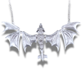 Fantasy Dragon Necklace – Articulated Wings – 3D Printed Gothic Statement Jewelry