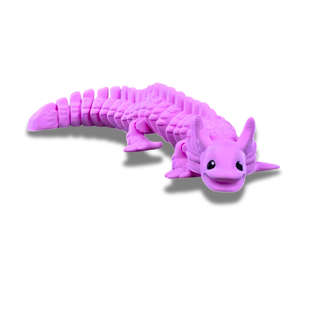 💜 10-Inch Flexible Articulated 3D Dragon - Vibrant Purple Fidget Toy 🦎