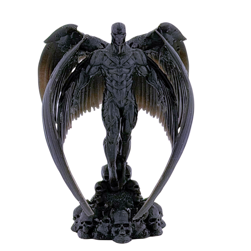 DARK ANGEL WINGED DEMON FIGURINE - RESIN STATUE Gothic Horror Collectible - 3" Tall x 2" Wide