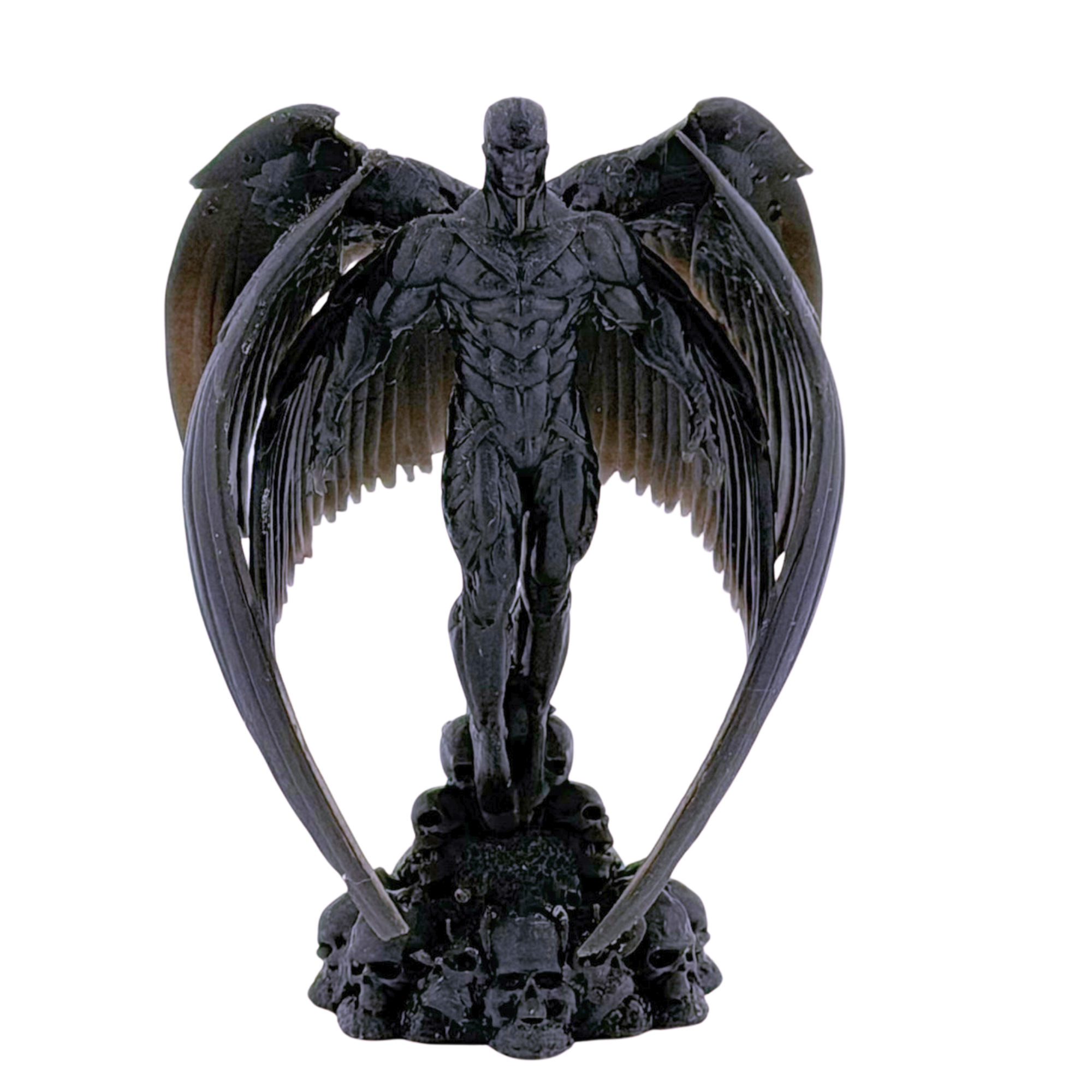 DARK ANGEL WINGED DEMON FIGURINE - RESIN STATUE Gothic Horror Collectible - 3" Tall x 2" Wide