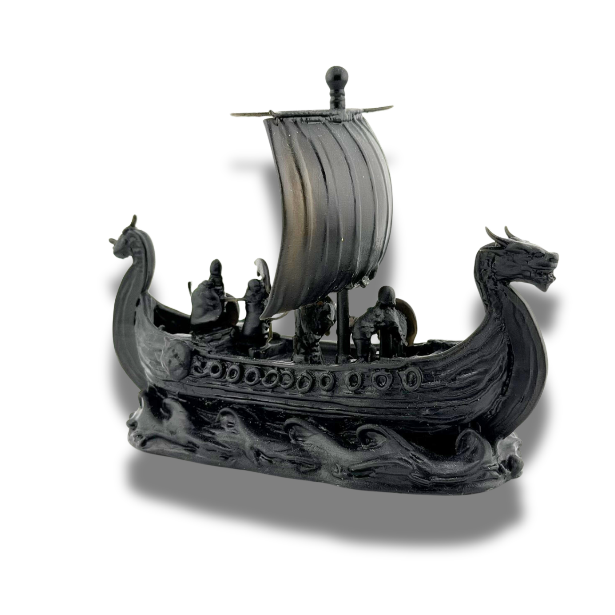 Unpainted Resin Viking Longship Miniature – 3D Printed Collectible – Ready to Paint