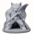 75mm Fantasy Wolf Warrior Resin Statue Unpainted Collectible Figure