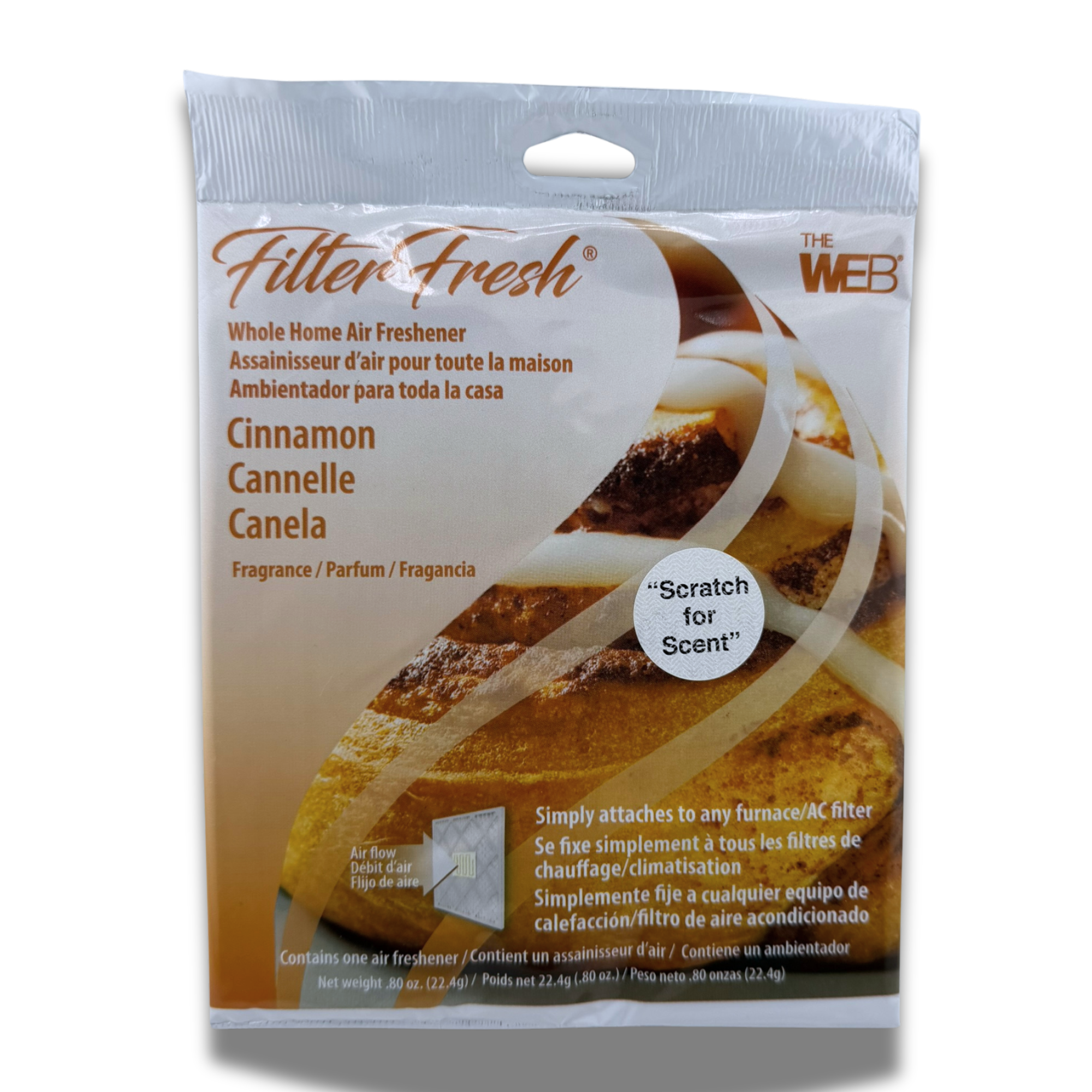 FilterFresh Whole Home Air Freshener Pads Variety Pack – French Vanilla & Cinnamon – 2 Pack (1 Vanilla + 1 Cinnamon) – HVAC / Furnace AC Filter Freshener Pads