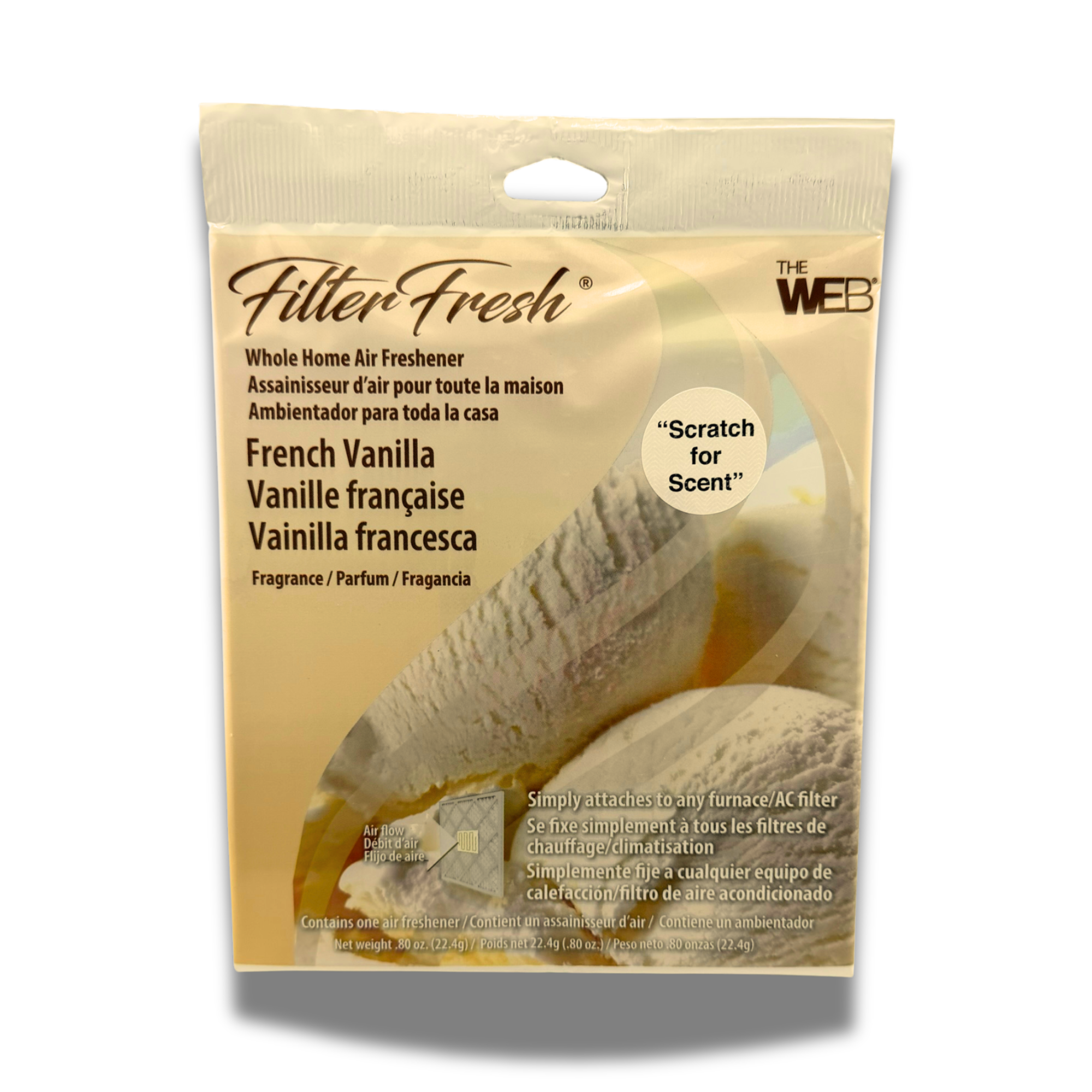 FilterFresh Whole Home Air Freshener Pads Variety Pack – French Vanilla & Cinnamon – 2 Pack (1 Vanilla + 1 Cinnamon) – HVAC / Furnace AC Filter Freshener Pads