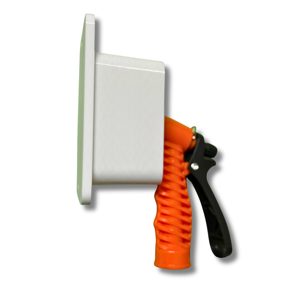 Garden Hose Nozzle Holder Wall Mount 3D Printed Outdoor Sprayer Rack