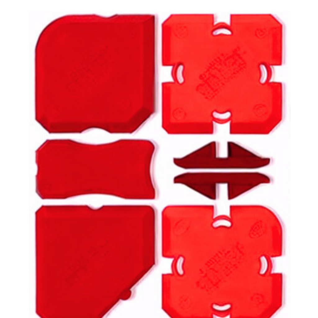 7PCS 3D Printed Caulking Tool Set - PETG Red | Precision Sealant Finishing Kit