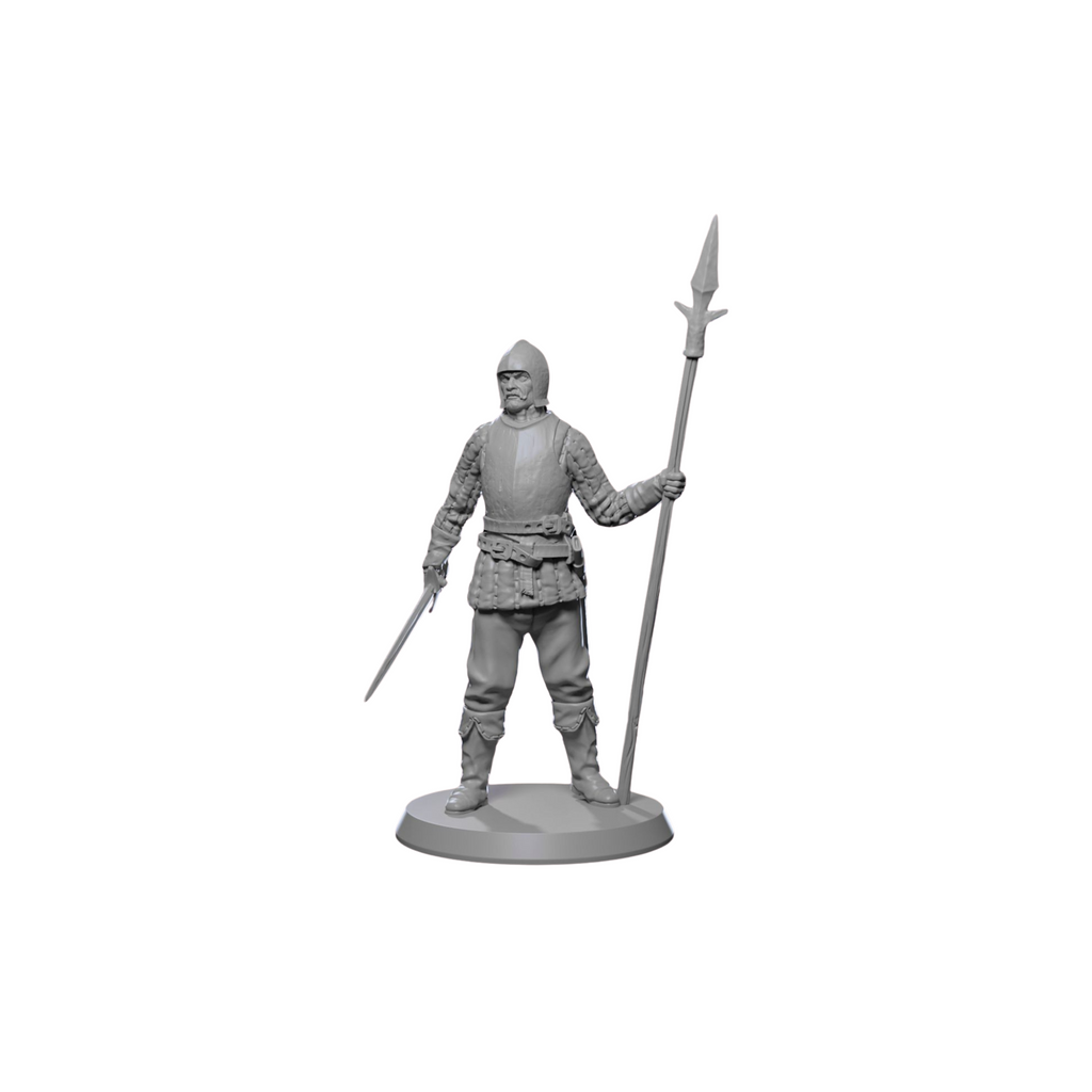 Medieval Guardsmen Miniature Set – 32mm Scale for Tabletop RPGs