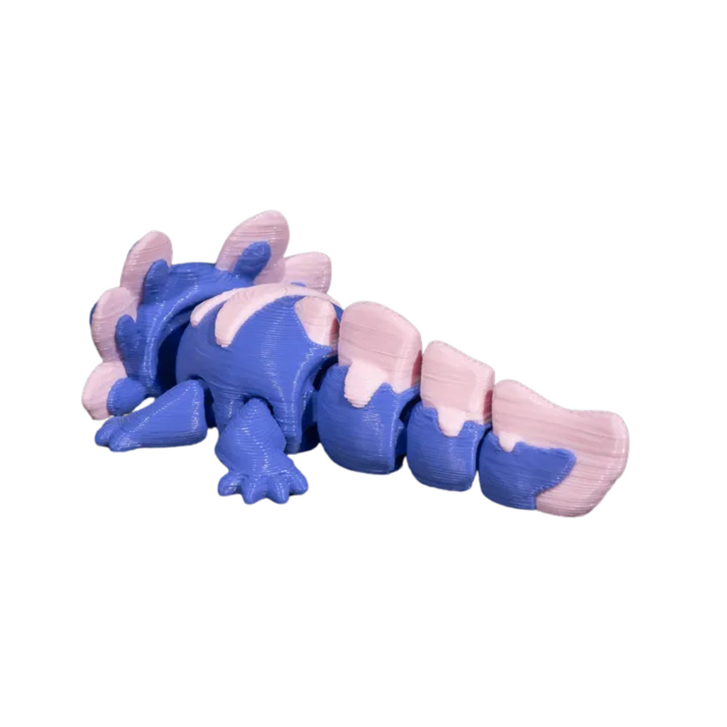 3D Articulated Mini Dragon - Decorative Figure, 3"x1.5", Available in White, Orange and Green