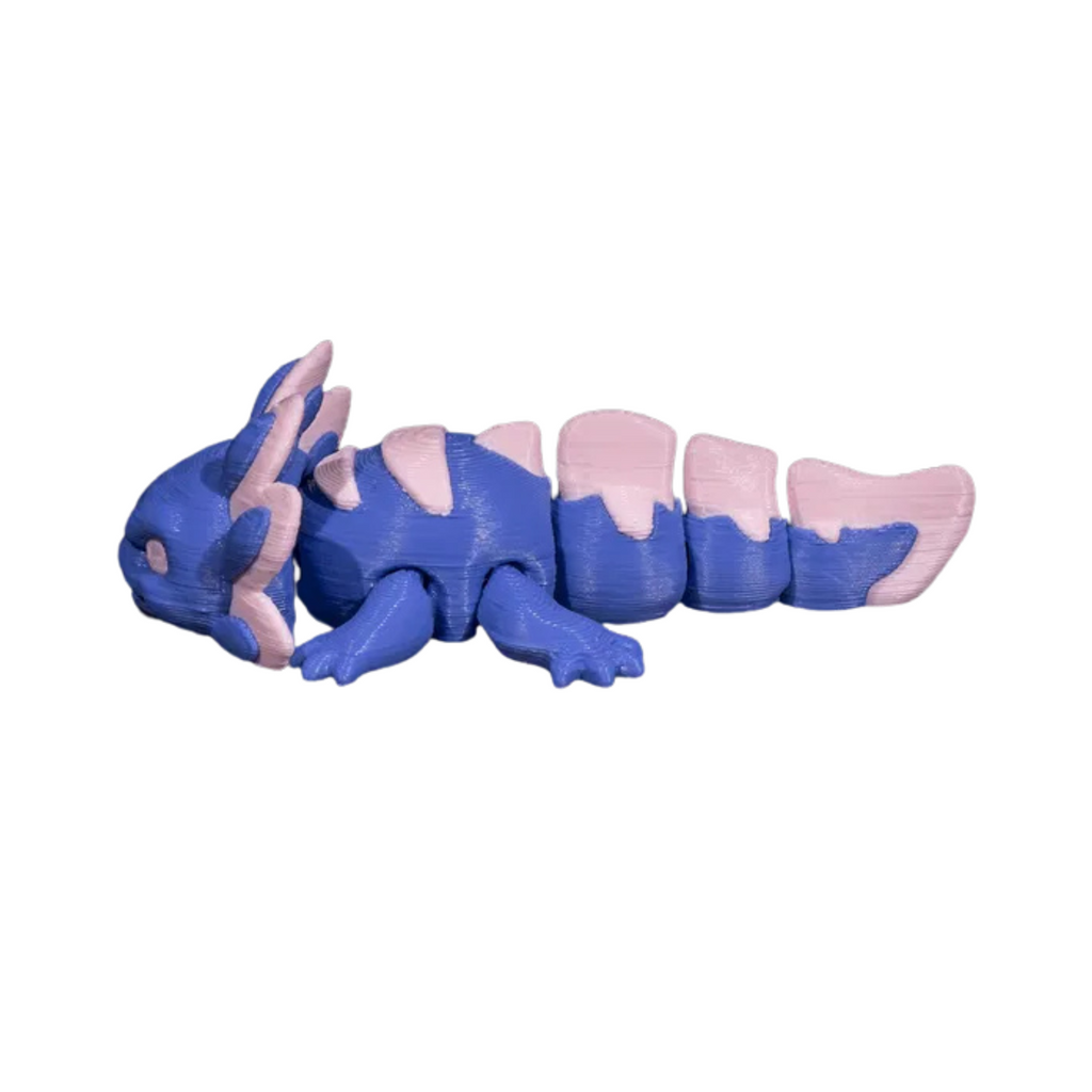 3D Articulated Mini Dragon - Decorative Figure, 3"x1.5", Available in White, Orange and Green