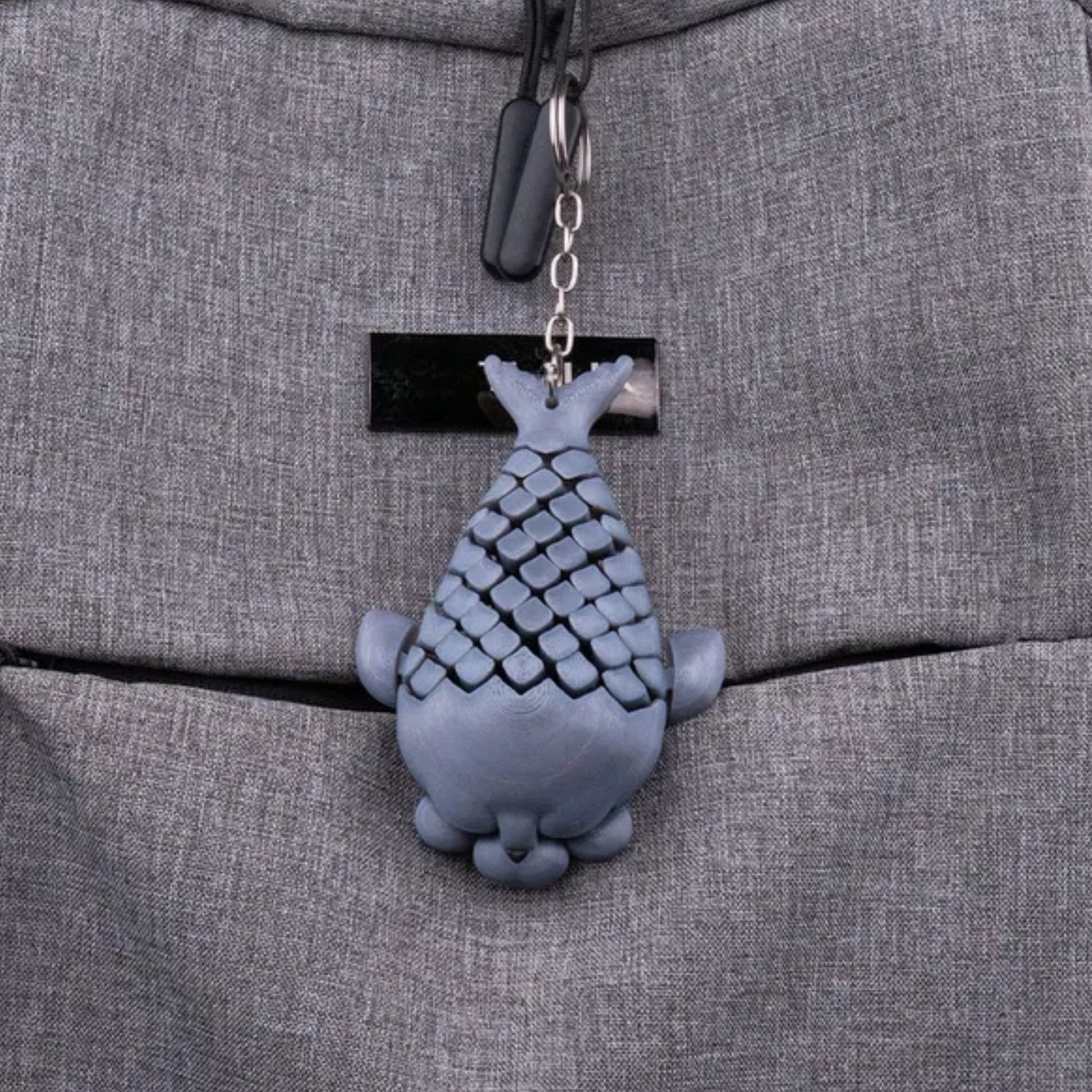🐟 Grumpy Fish – 3D Printed Articulated Keychain Figurine