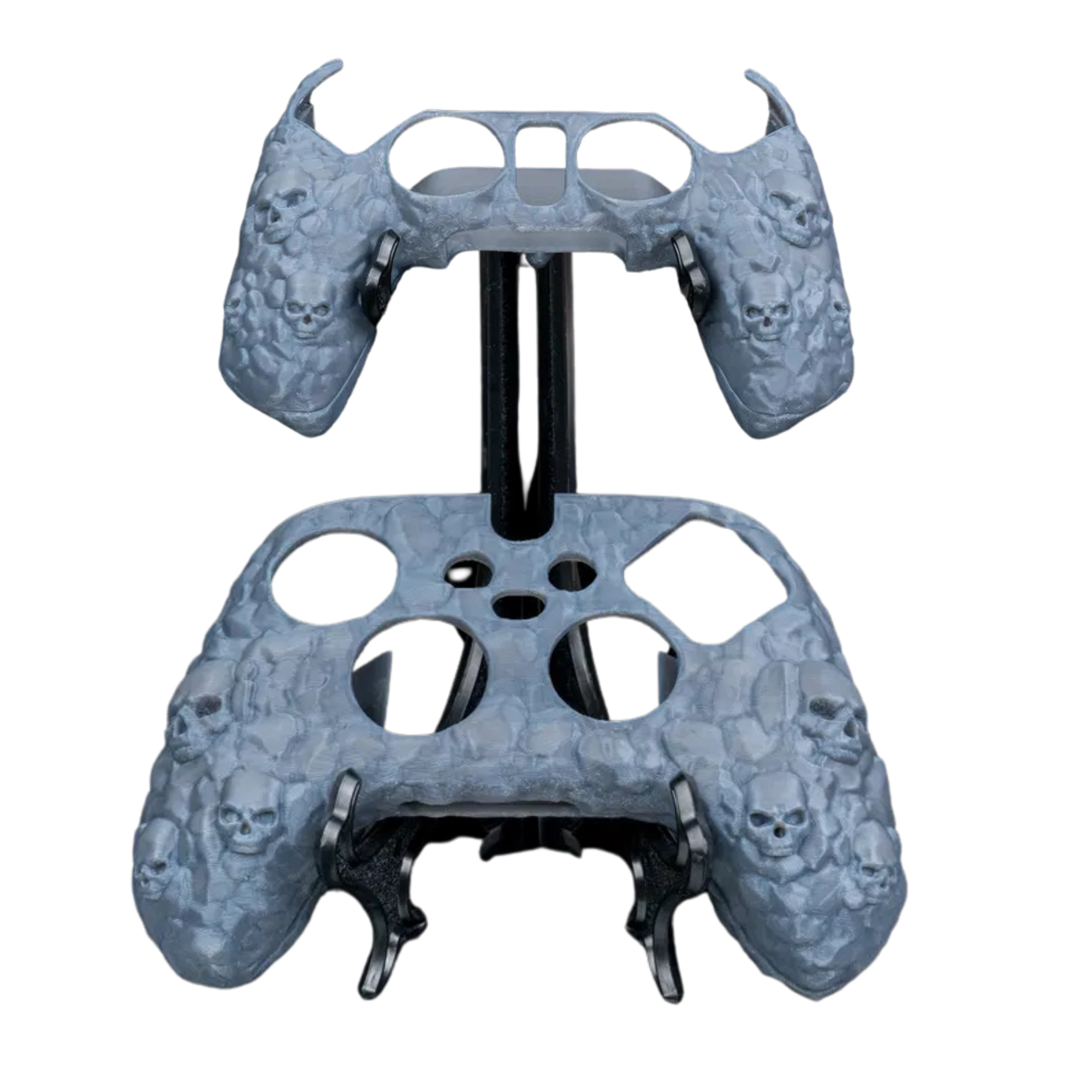 BuildInk Skull Grip Shell for PS5 & Xbox Controllers – 3D Printed Textured Cover with Ergonomic Grip – Gothic Skull Design – Custom Gaming Accessory