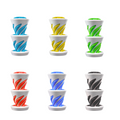 6-Pack 3D Printed Optical Illusion Fidget Set – Spiral Helix Sculptures – Relaxing Desk Toys for Adults & Kids – Impossible Cone Style Decor