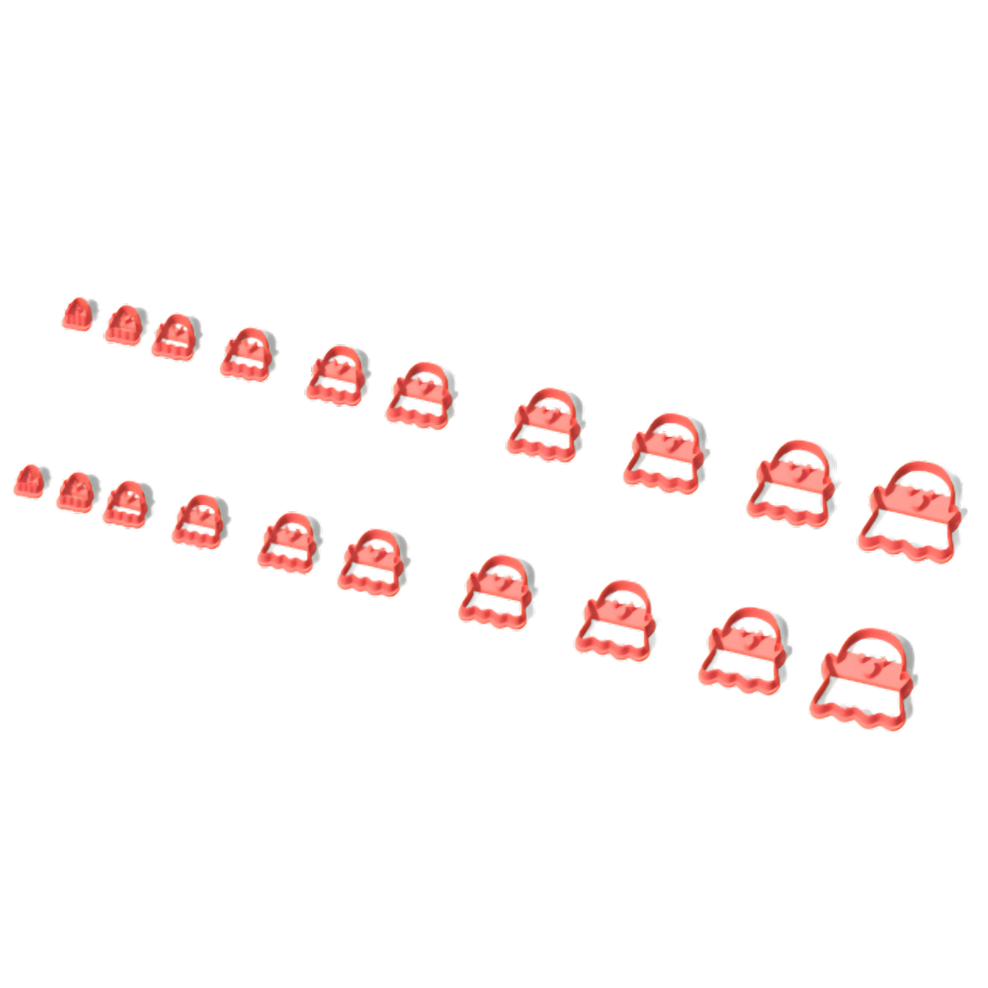 Ghost Clay Cutter Set – 20 PCS – 10 Sizes – Dual Edge – 3D Printed – Random Color