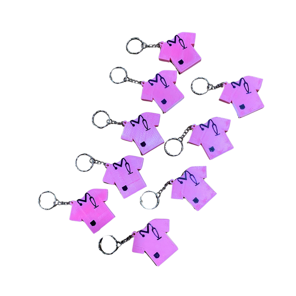 Mini T-Shirt Keychains – 9-Pack – 3D Printed Shirt Key Rings – Choose Your Color or Surprise Me