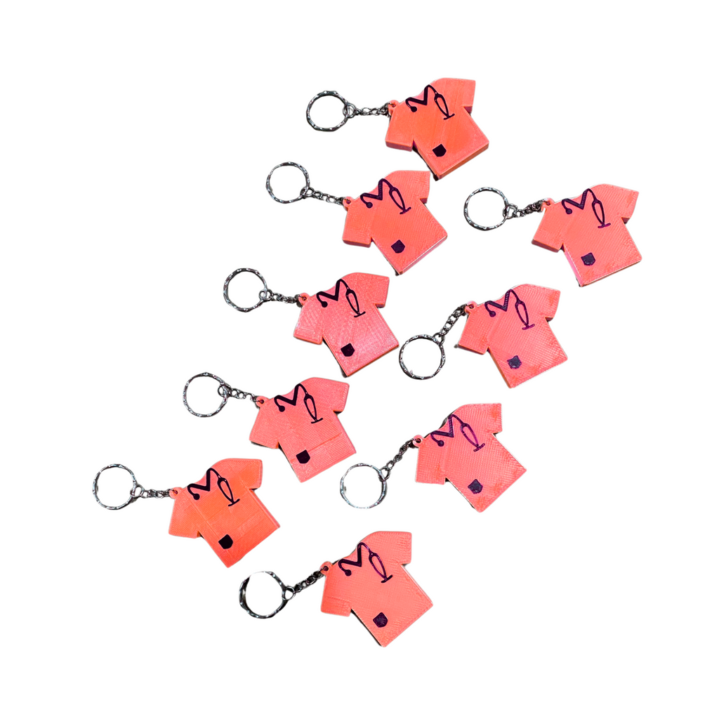 Mini T-Shirt Keychains – 9-Pack – 3D Printed Shirt Key Rings – Choose Your Color or Surprise Me