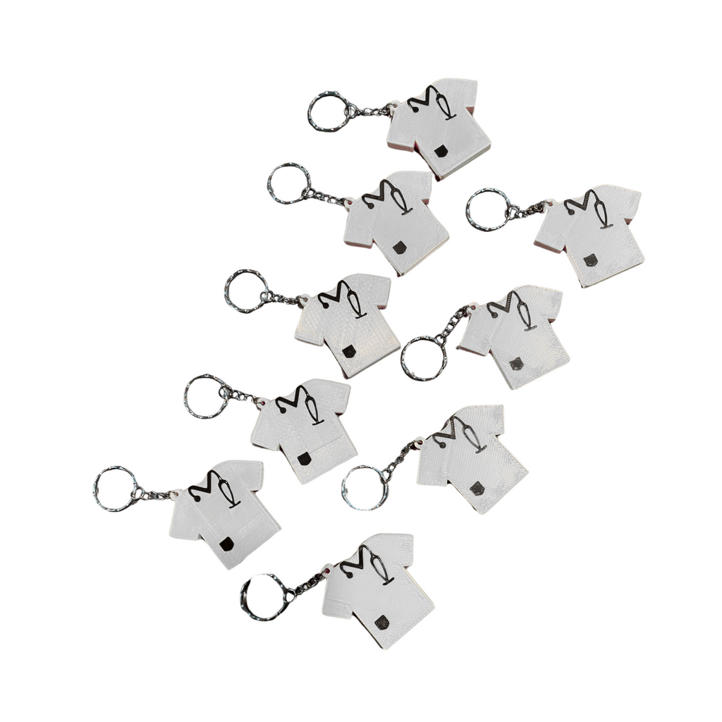 Mini T-Shirt Keychains – 9-Pack – 3D Printed Shirt Key Rings – Choose Your Color or Surprise Me